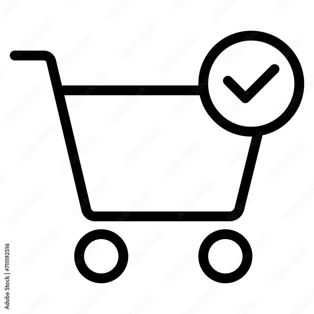 Shopping Cart and Check Mark Shopping Cart and Check Mark