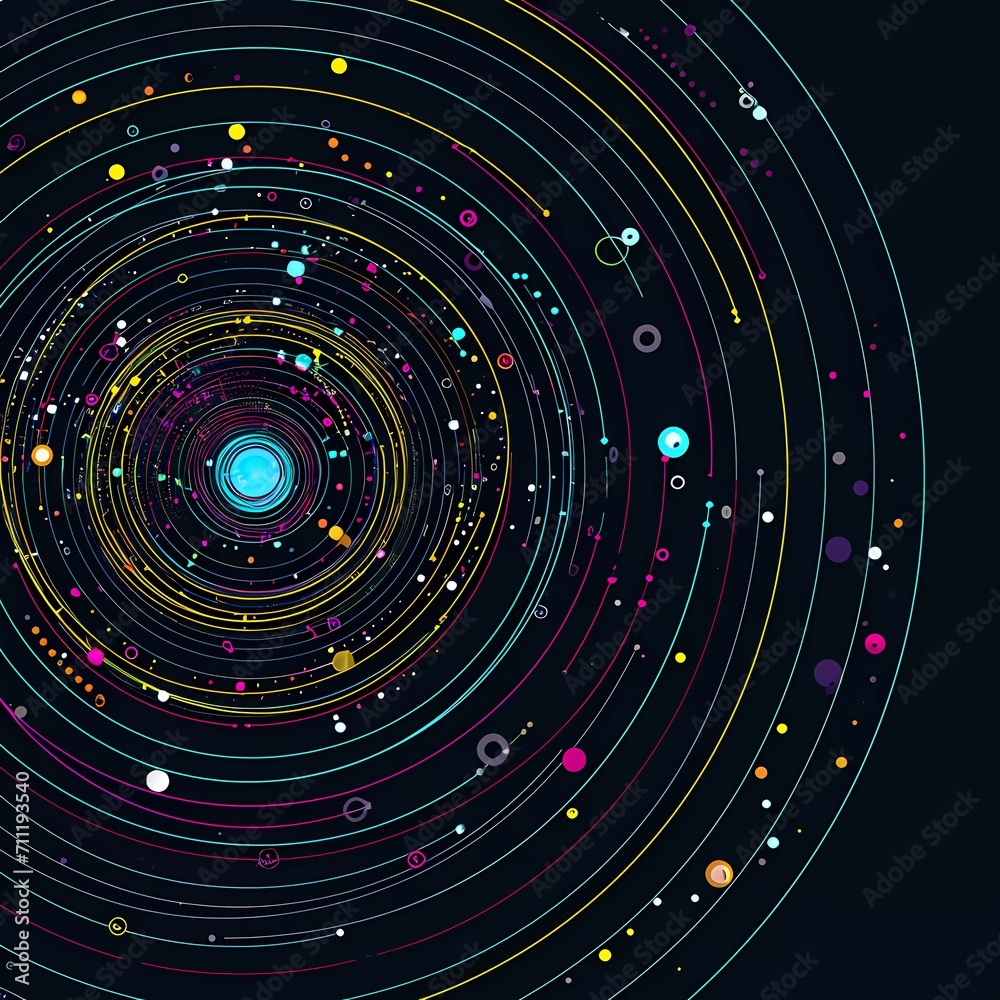 scientific structures - science, geometry, physics, particles, space, nature, abstract
