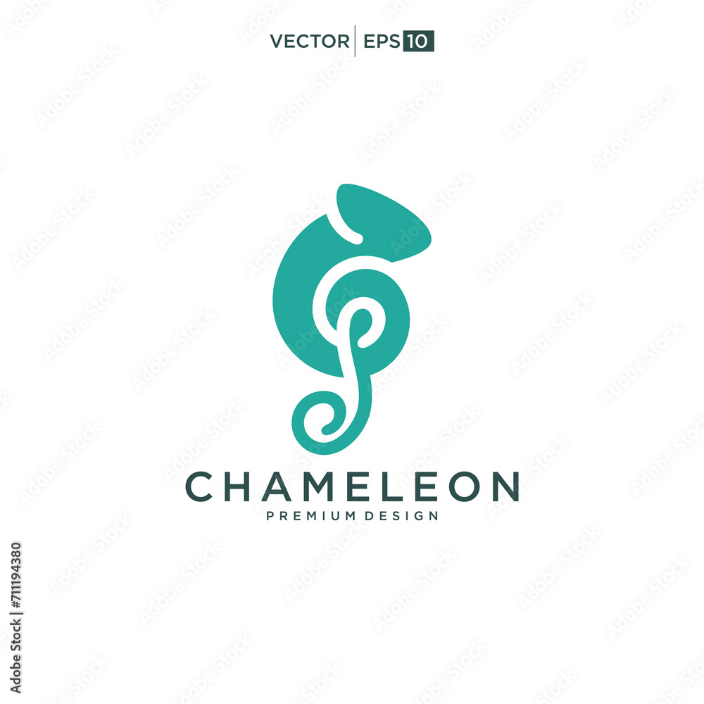 Chameleon logo design vector illustration Chameleon logo design vector illustration