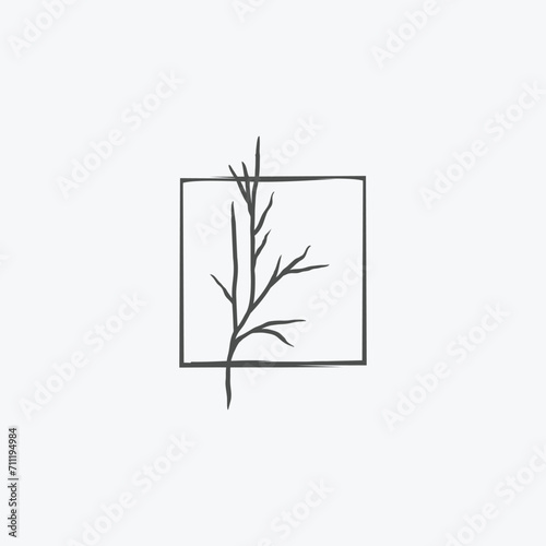 Botanical rustic logo design