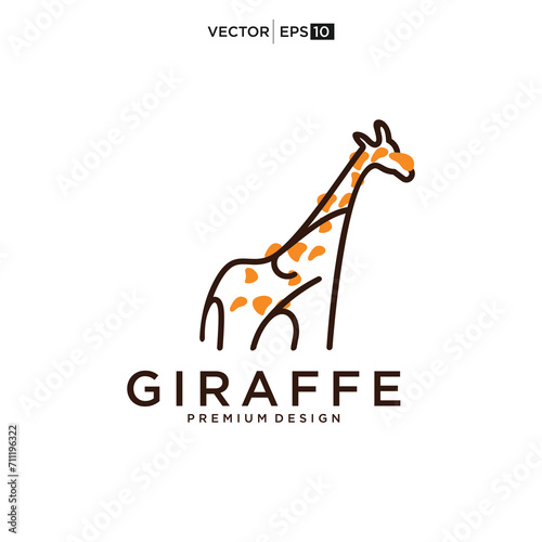 minimalist lines giraffe logo design inspiration
