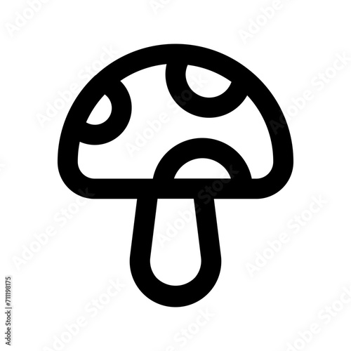 mushroom line icon