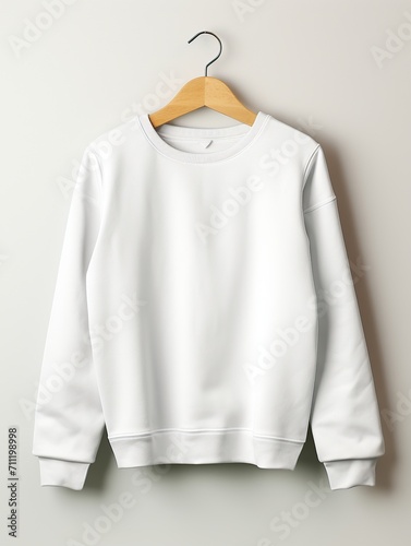 white crewneck isolated on white background