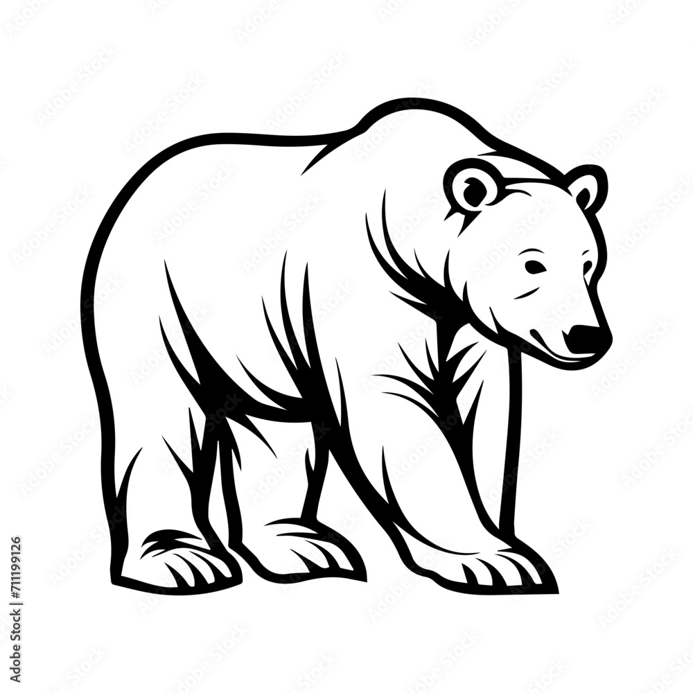 Bear black silhouette logo svg vector, Bear icon illustration Bear black silhouette logo svg vector, Bear icon illustration