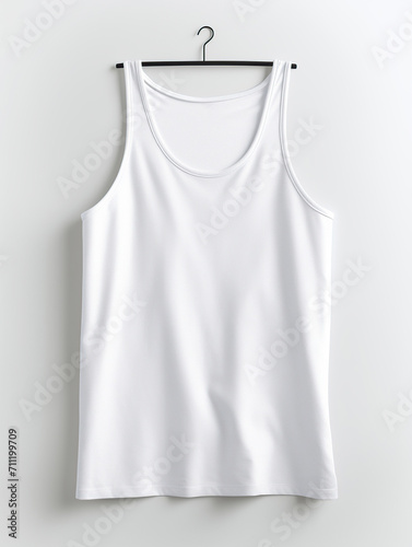white tank top isolated on a white background