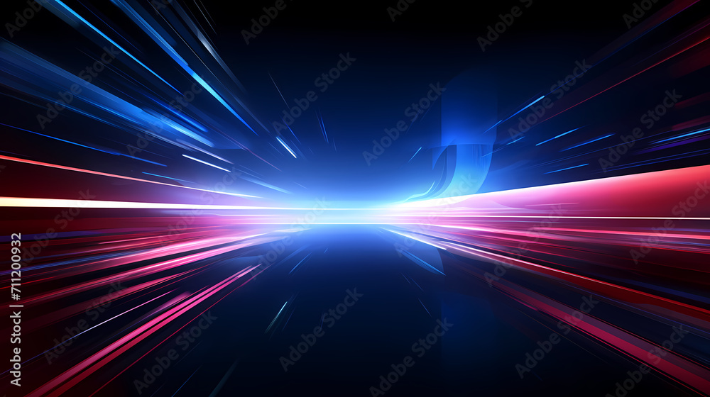 Obraz premium Technology abstract lines background and light effects, technology sense background