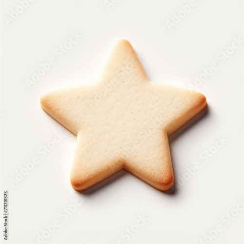 Single star shaped cookie. Flat lay. AI generated.