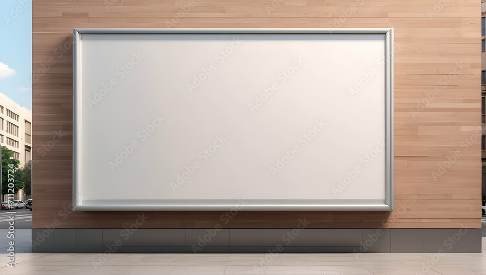 3d render of a billboard blank attach on building. Promotion mockup template 3d render of a billboard blank attach on building. Promotion mockup template