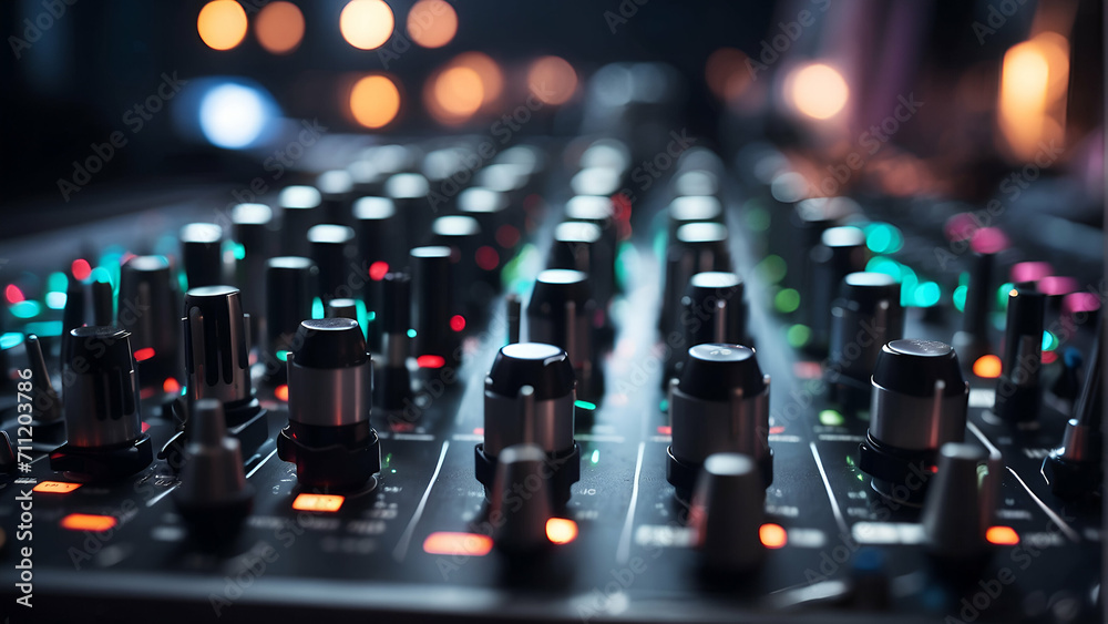 audio mixer on dark vibes with blurred background audio mixer on dark vibes with blurred background
