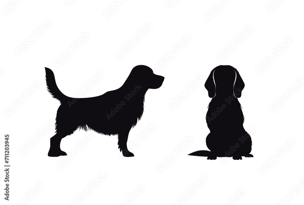 Beagle dog silhouettes