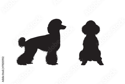 silhouettes of a Poodle dog
