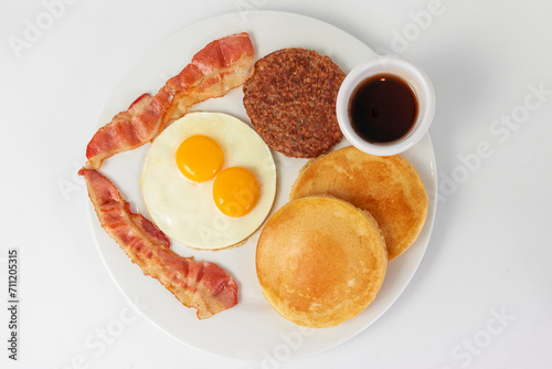 fried eggs and bacon