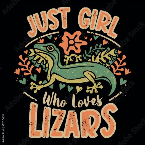 Just love who love lizards Design By Alim Graphic 