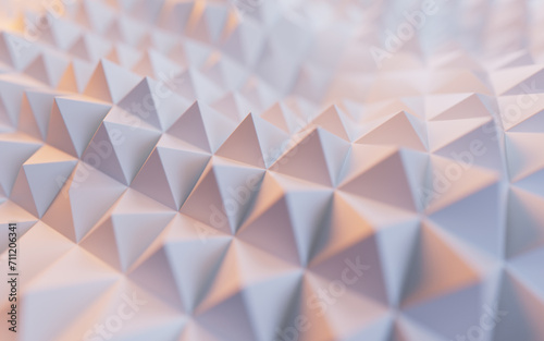 Triangle shape sound-absorbing cotton background, 3d rendering. photo