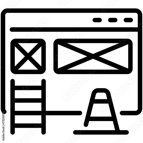 build website line icon