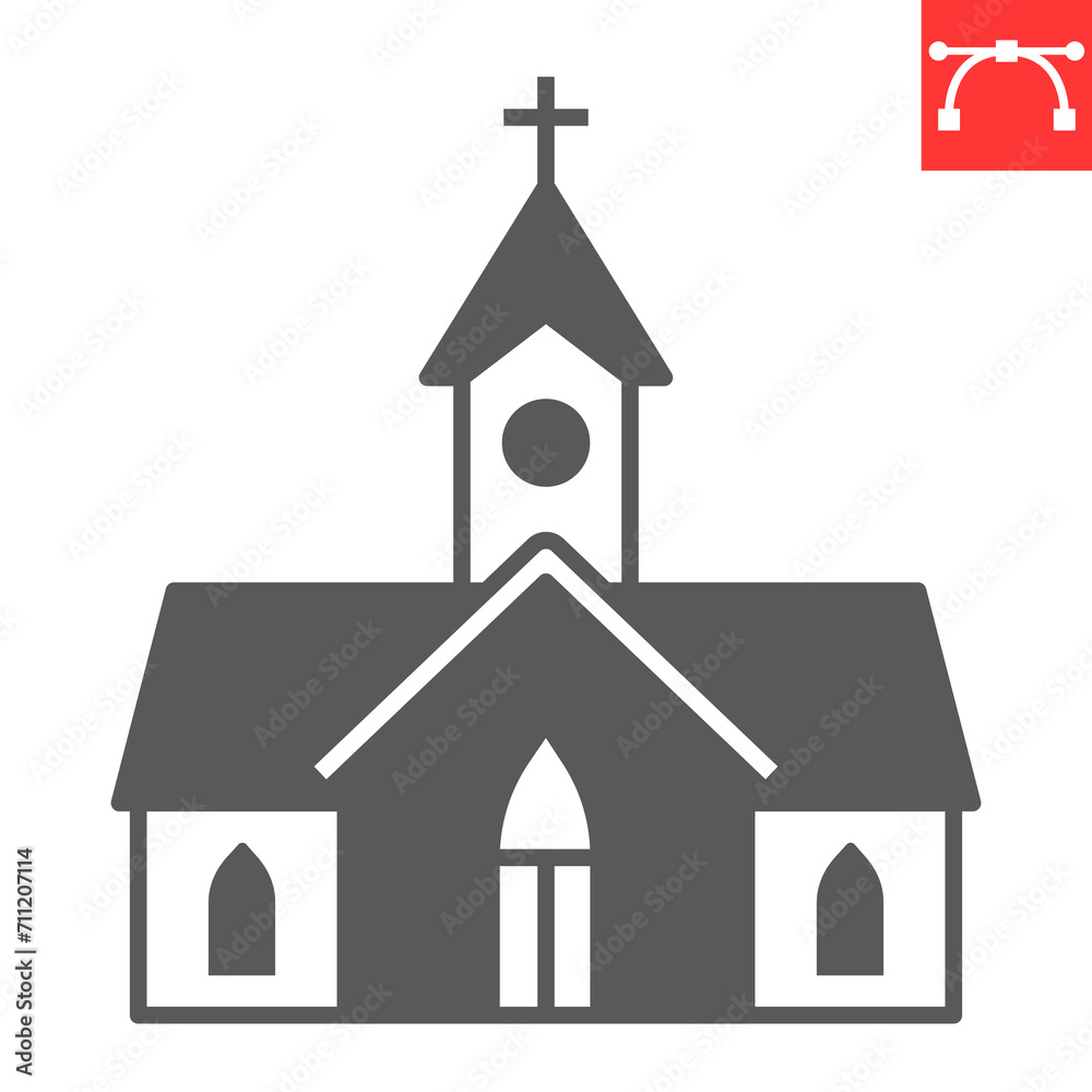 Church glyph icon, St. Patrick's Day and Easter, chapel vector icon, vector graphics, editable stroke solid sign, eps 10. Church glyph icon, St. Patrick's Day and Easter, chapel vector icon, vector graphics, editable stroke solid sign, eps 10.