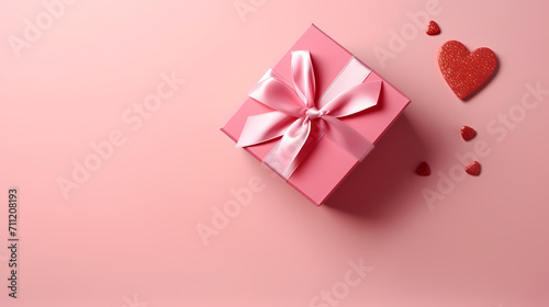 Gift box background with copy space for Christmas gifts  holiday or birthday