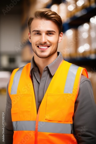 Standing amidst the organized chaos, the warehouse worker keeps the operations running smoothly.