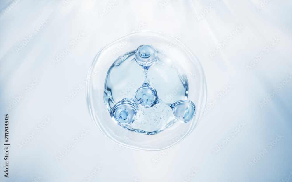 custom made wallpaper toronto digitalMolecule and water bubble, 3d rendering.