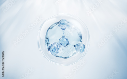 Wallpaper Mural Molecule and water bubble, 3d rendering. Torontodigital.ca