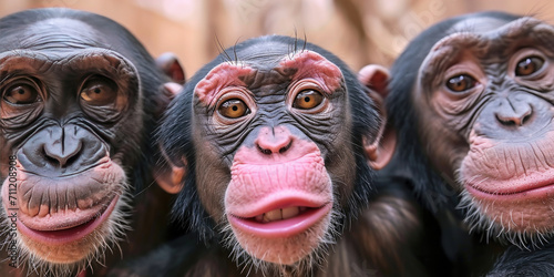 a group of monkeys, generative AI