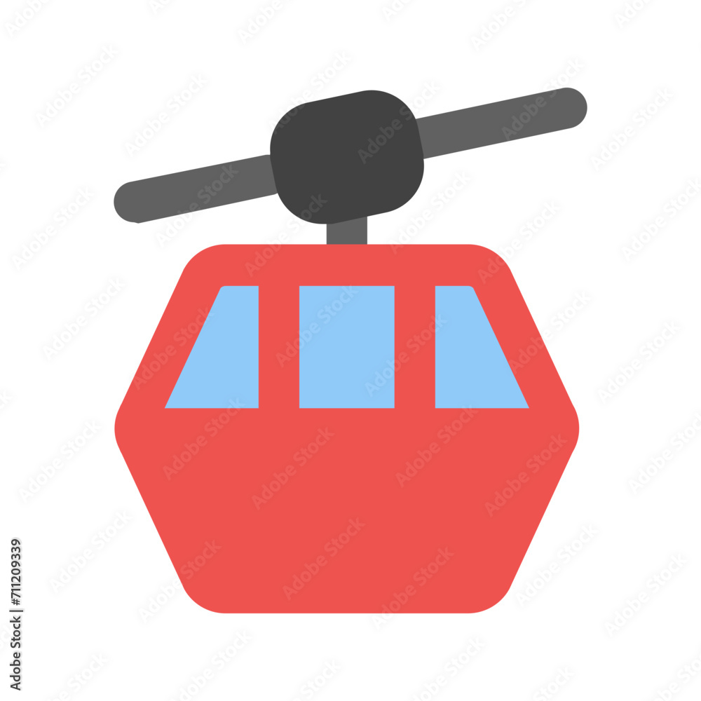 cable car Flat icon cable car Flat icon