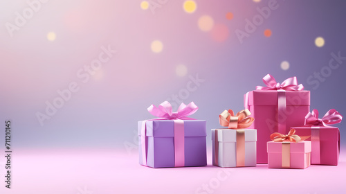 Gift box background with copy space for Christmas gifts, holidays or birthdays
