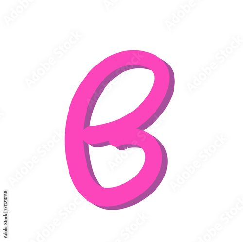 Pink Bubble Alphabet
