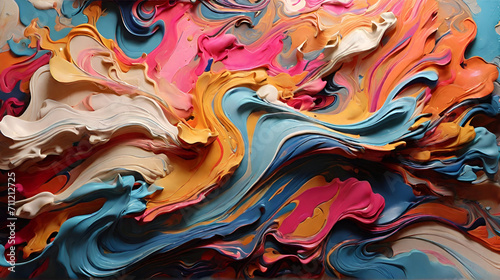fluid abstract backgrounds with unique colors. generative Ai.