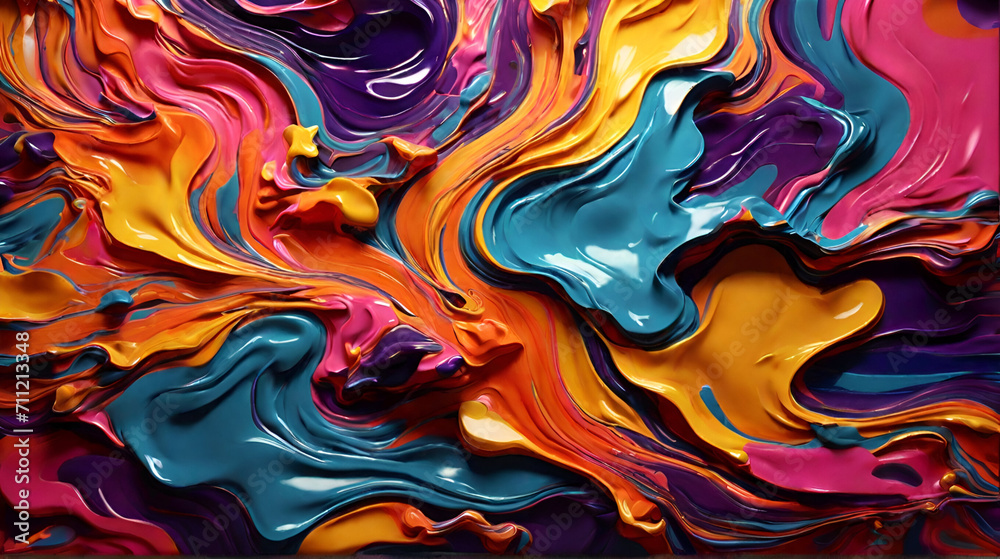fluid shapes and vibrant colors in an abstract background that will ignite your imagination. generative Ai.