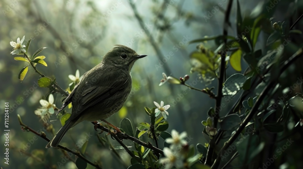 Birds chirping and the occasional rustle of animals, creating a symphony of natures music. Birds chirping and the occasional rustle of animals, creating a symphony of natures music.