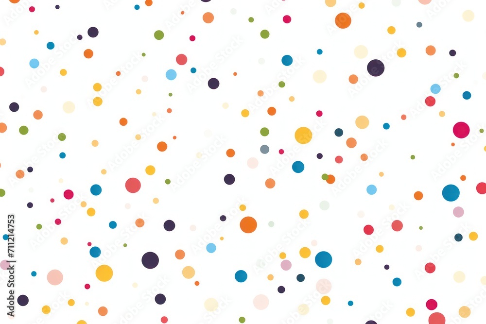 Abstract colorful pattern polka dot confetti on a white background - obrazy, fototapety, plakaty 