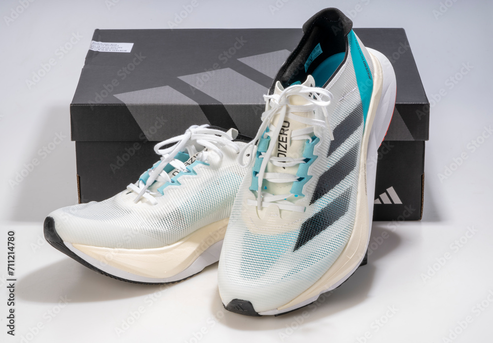 Bangkok, Thailand 17 January 2024 Adidas Adizero Boston 12