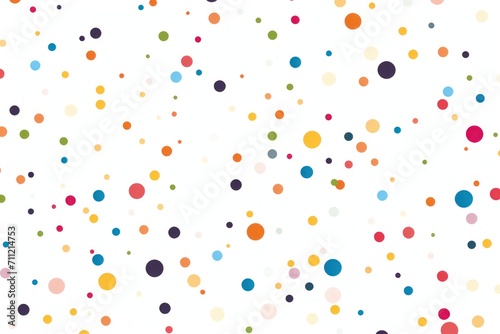 Abstract colorful pattern polka dot confetti on a white background photo