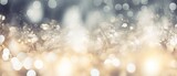Blurred abstract glitter lights on gold color background