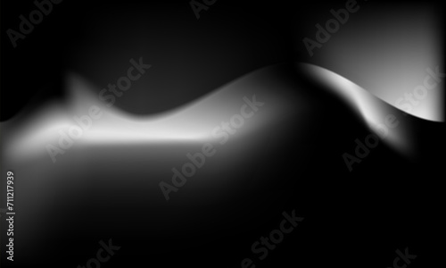 Abstract background of dark waves exposed to light. Soft black in color. Suitable for posters, covers, banners, brochures, websites, wallpapers.