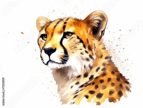 Watercolor Painting of a Cheetah