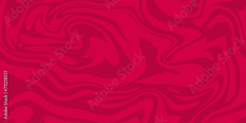 Abstract red magenta psychedelic waves print background. 1970s trippy seamless pattern. Marble acrylic swirl pattern. Romantic background for Valentine's Day or wedding.