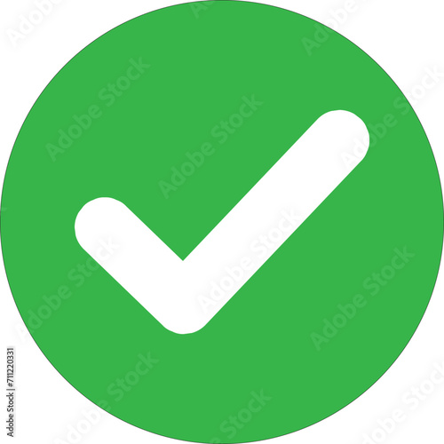 Green check mark icon. Green check mark vector design.
