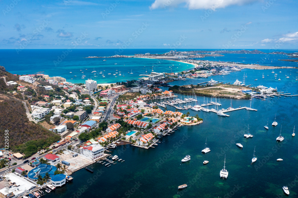 view of the Simpson Bay St Maarten