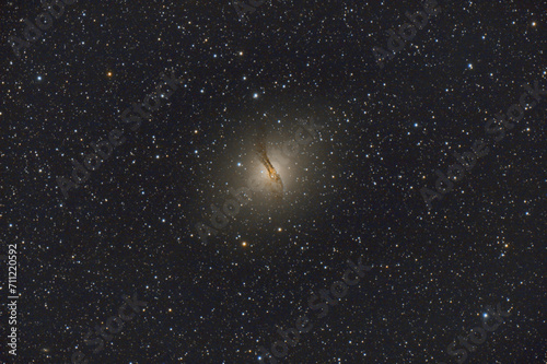 Namibia, Region Khomas, near Uhlenhorst, Astrophoto of spiral galaxy Centaurus A (NGC 5128) with a t