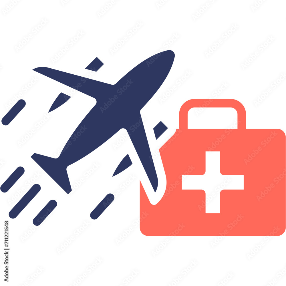 Fototapeta premium Travel Medicine Icon