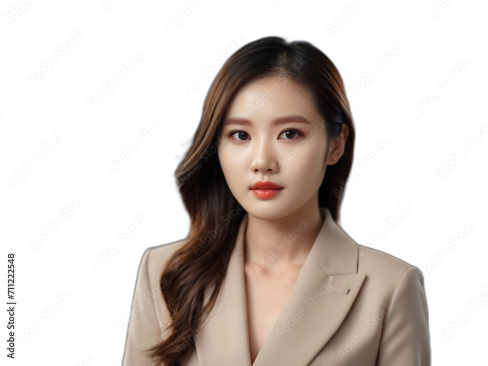 Korean man in formal attire on plain transparent background from Generative AI Korean man in formal attire on plain transparent background from Generative AI