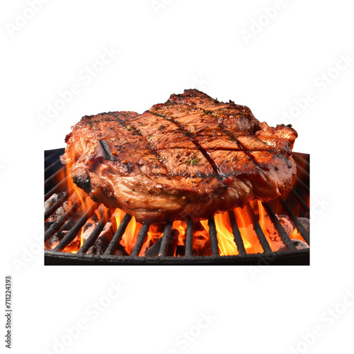grilled meat on the grill