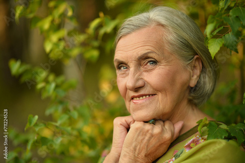 Portrait of senior woman in the summer 
