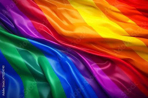 Rainbow flag or Pride flag is a symbol of LGBTQIA+ photo