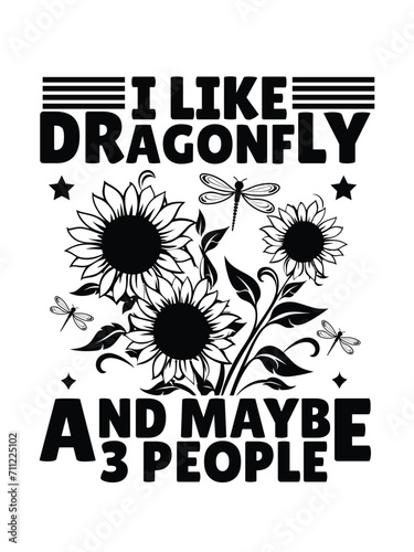 i like dragonfly and maybe 3 people t shirt design Template and poster design
