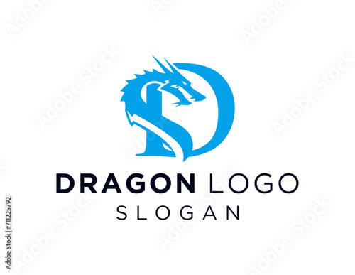 The logo design is about Dragon and was created using the Corel Draw 2018 application with a white background.