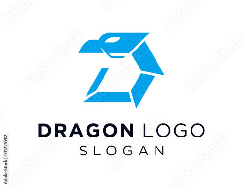 The logo design is about Dragon and was created using the Corel Draw 2018 application with a white background.