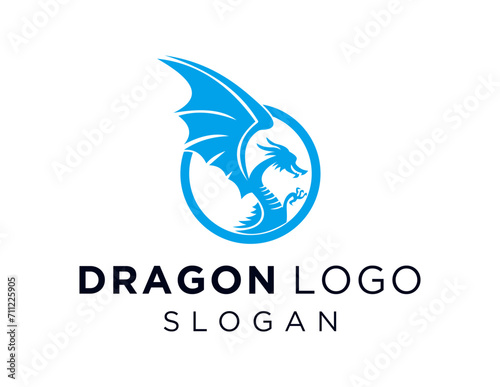 The logo design is about Dragon and was created using the Corel Draw 2018 application with a white background.